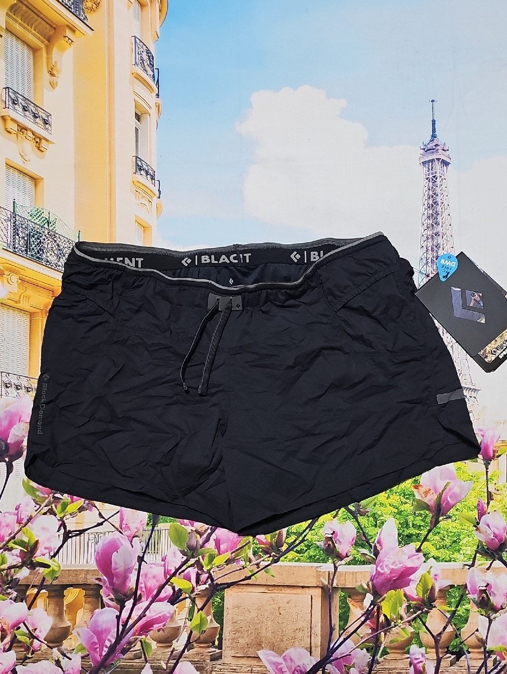 Black Diamond Women's Black Athletic Running Shorts